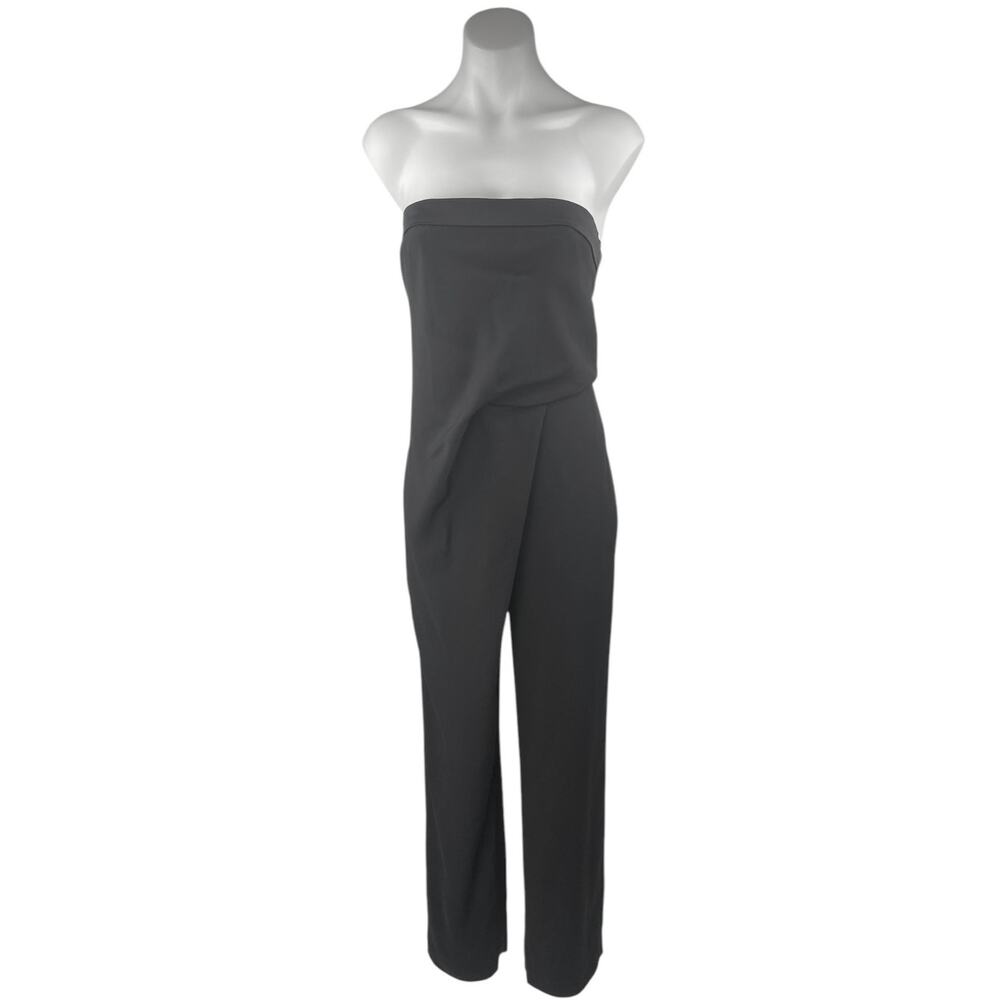 Reiss Toni Silk Satin Trimmed Strapless Tube Sleeveless Bandeau Jumpsuit Size 2 - Picture 4 of 11